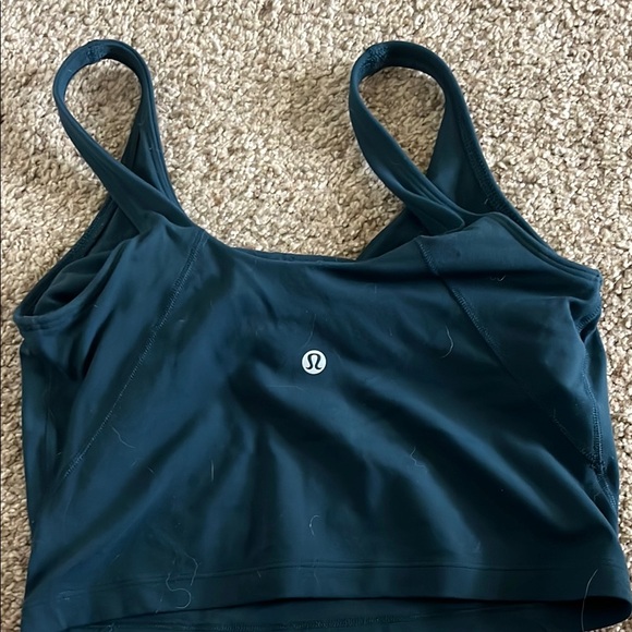 Lululemon Athletica Blue Fitted Crop Tank Top - Picture 2 of 2